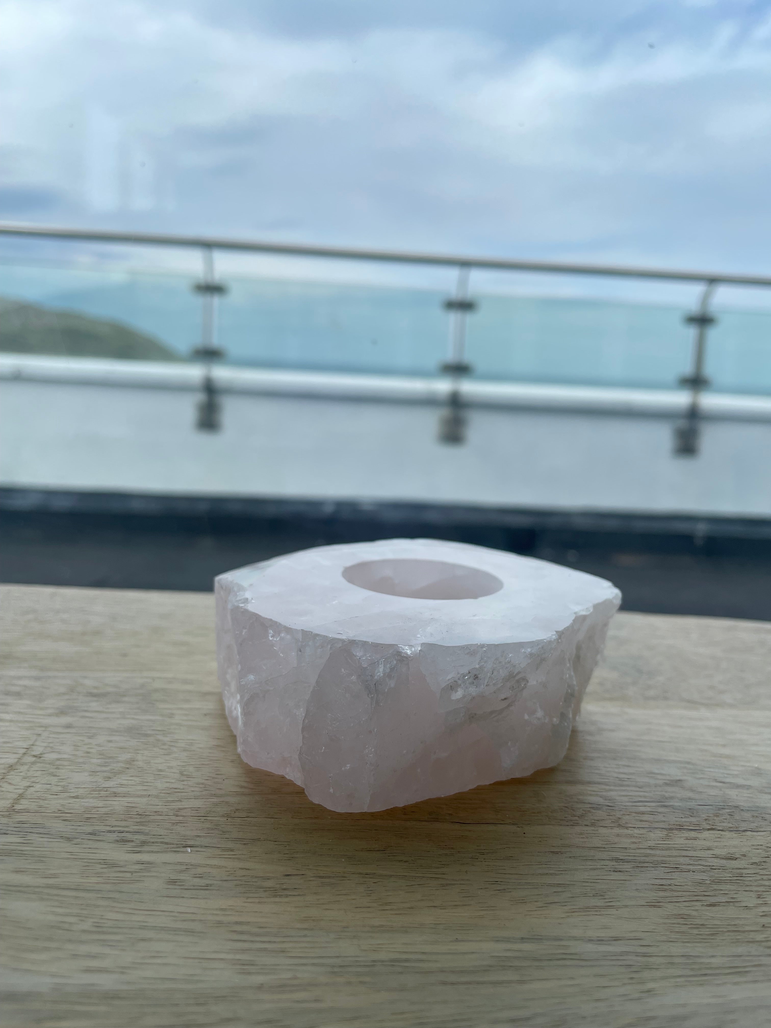 Rose Quartz Tealight Holder